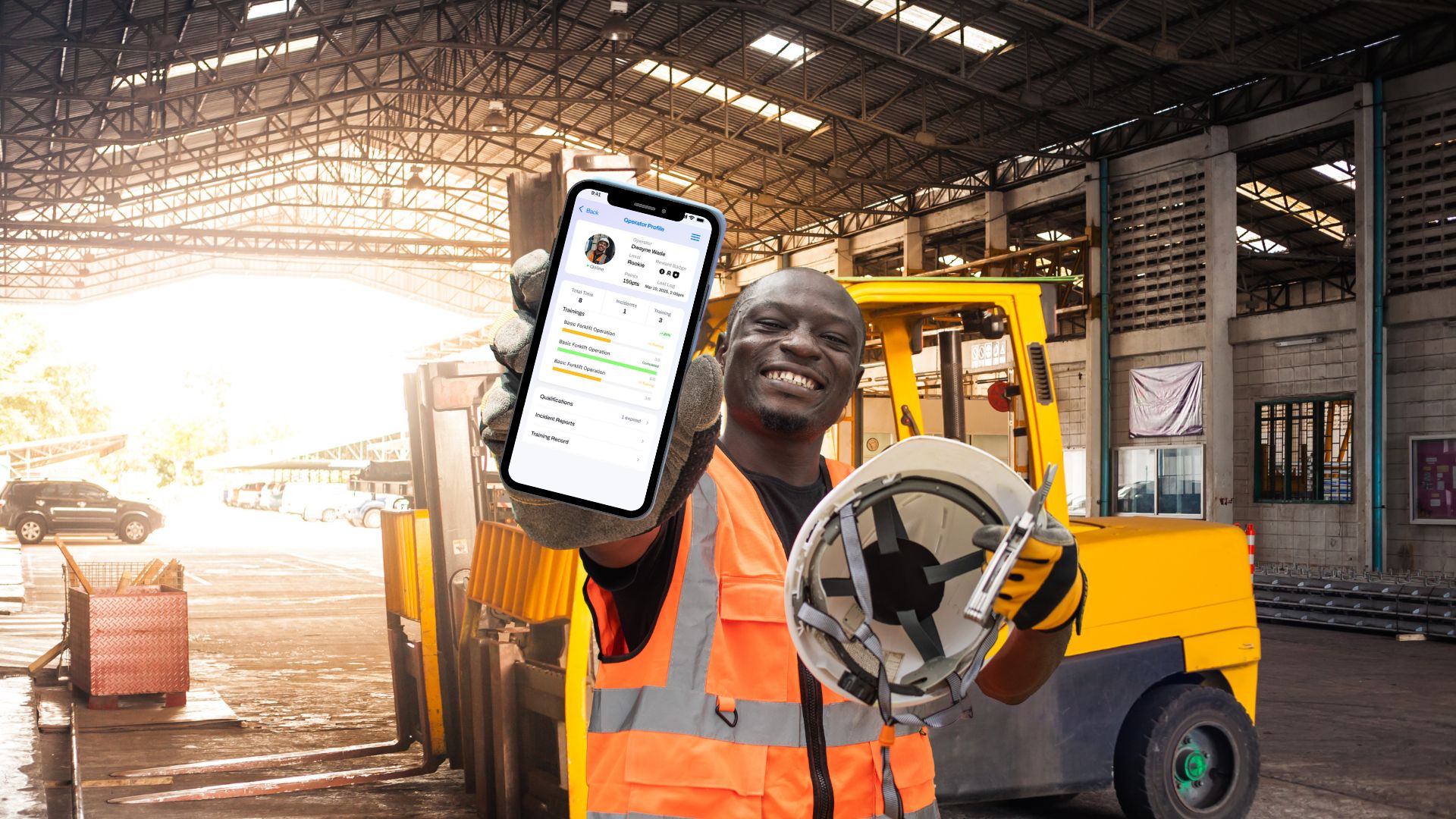 Forklift Operator using ForkU app